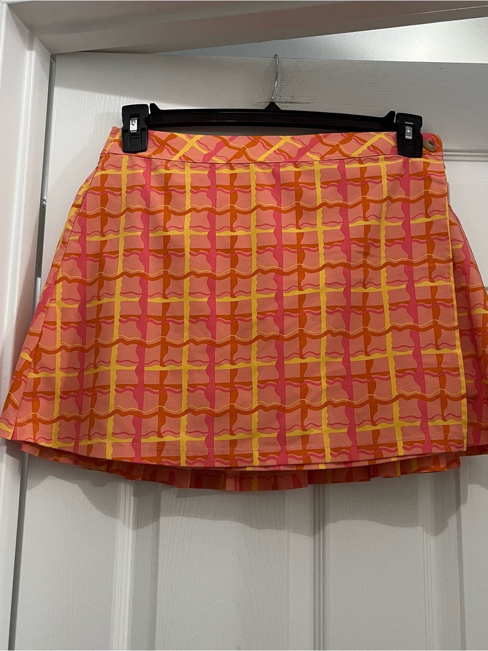 Puma Dani Dazey Pink and Orange Geometric Golf Skort